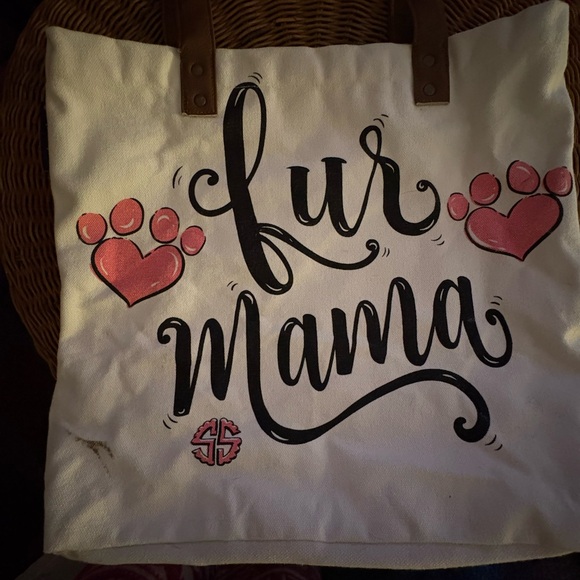 Simply Southern White Tote with Pink Accents - Picture 5 of 10